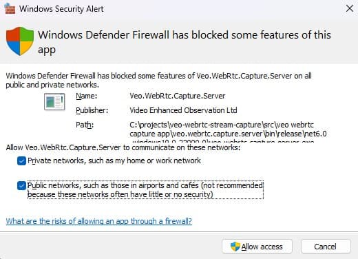 Microsoft security warning